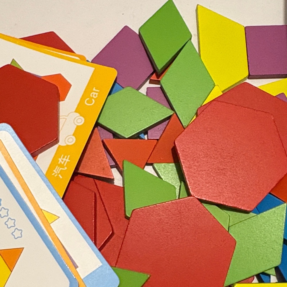 Pattern Blocks 130pcs Puzzle Set - Multicolor - Picture 4 of 8